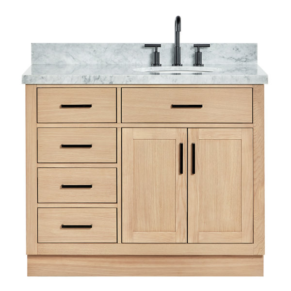 Ariel Bath Ariel Hepburn 43 Inch Bathroom Vanity With Italian Carrara